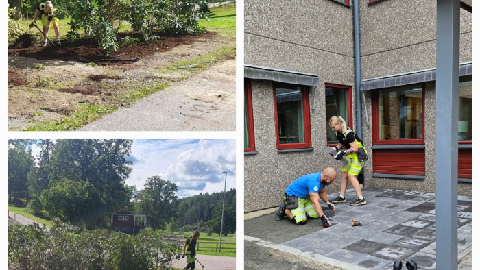 Nytt och fint vid entrén till Strömsvik